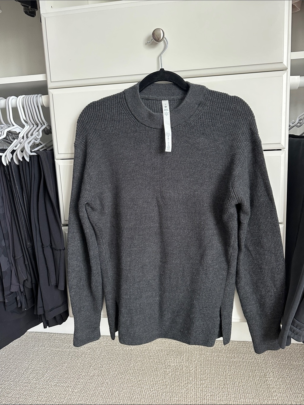 lululemon athletica Merino Wool Women's Crewneck Sweater - Charcoal Gray